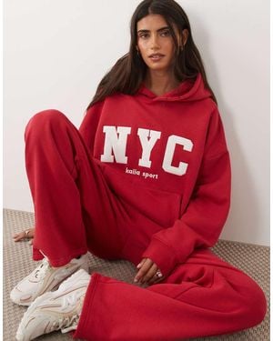 Kaiia Felpa Oversize Coordinata - Rosso