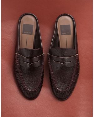 Dolce Vita Betzy Ruched Loafer Mules - Brown