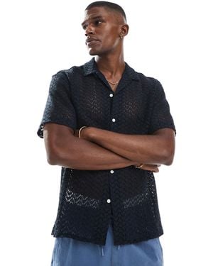 Jack & Jones Crochet Shirt - Blue