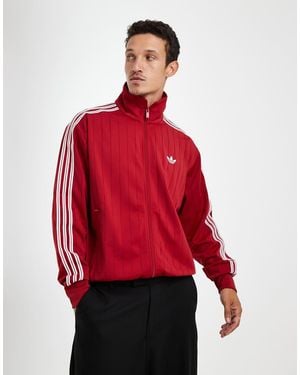 adidas Originals Firebird Drop Needle Track Top - Red