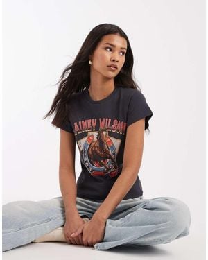 Wrangler X Lainey Wilson Western Print T-shirt - Black