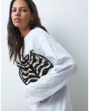 ASOS Long Sleeve Crew Neck Top - White