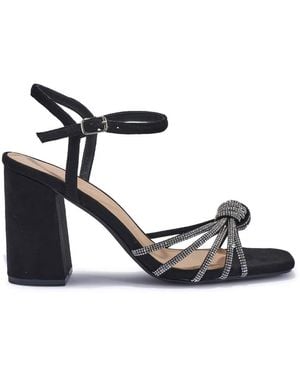 SEQWL Diamante Embellished Sandals With Block Heel - White