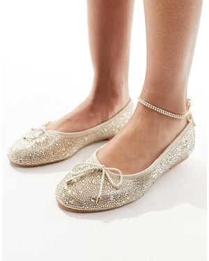 Steve Madden – verzierter flacher schuh - Natur