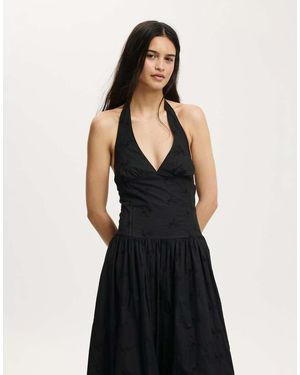 Cotton On Kaity Halter Midi Dress - Black