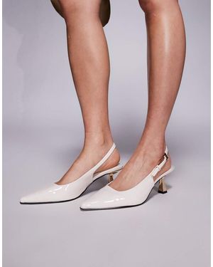 SIMMI Simmi London June Pointed Slingback Kitten Heels - Metallic