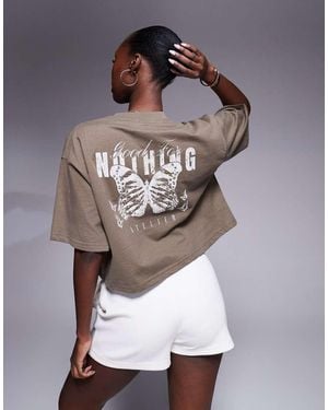 Good For Nothing Relaxed Cropped T-Shirt - Natural