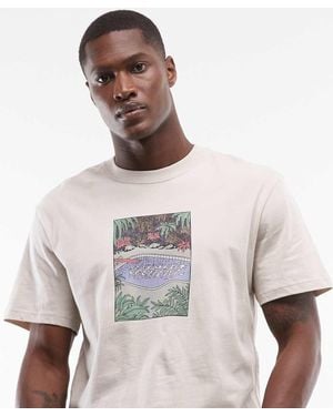 Element T-Shirt Met Grafische Zwembadprint Op De Borst - Wit