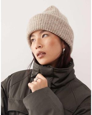 Weekday Wool Blend Chunky Beanie - Black