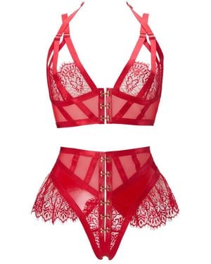 Ann Summers Exuberant Crotchless Set - Red
