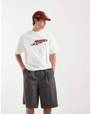 DOUBLE A by WOOD WOOD 100% Cotton Liam T-shirt With Front Print A Logo - White