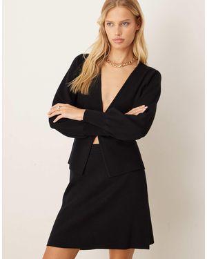 Vila A-line Knitted Mini Skirt Co-ord - Black