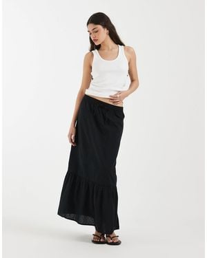Vero Moda Dobby Texture Boho Maxi Skirt - White