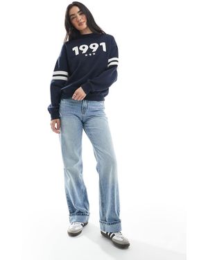 Cotton On Graphic Vintage Style Sweatshirt - Blue