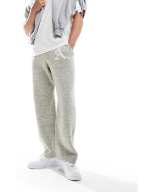 ADPT Branded Knitted Drawstring Joggers - Grey