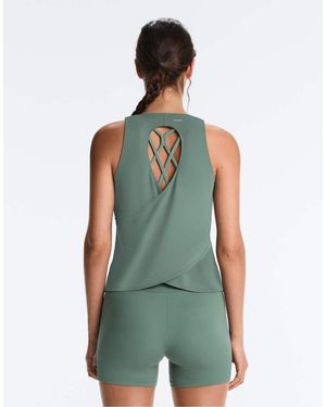 Oysho Cross-back Comfortlux T-shirt - Green