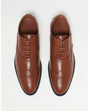 ASOS Lace Up Brogue Shoes - Black