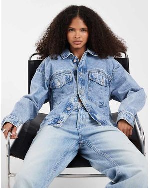 Pieces Truckerjack - Blauw