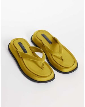 ASOS Filia Toe Thong Flatform Sandals - Yellow