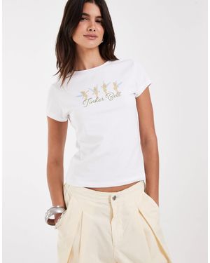 ASOS Disney Baby Tee With Tinkerbell Print - White