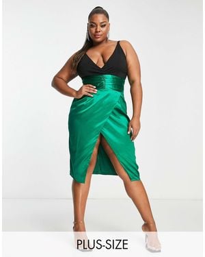 Collective The Label – exklusives midikleid - Grün