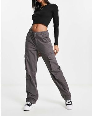 Bershka Multipocket Cargo Pants - Black