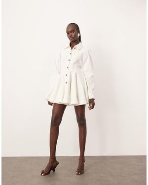 ARRANGE Denim Sculpted Mini Dress - Natural