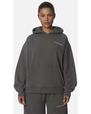 Good For Nothing Oversize hoodie aus gewaschener baumwollfleece - Grau