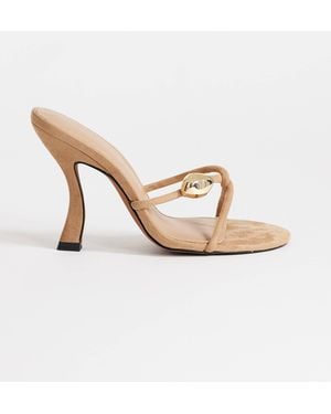 TOPSHOP Olivia Strappy High Heel Sandal With Ball Detail - Natural