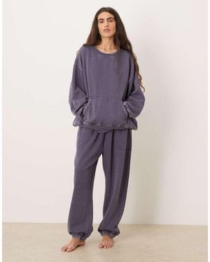 Free People Intimately Fp Slow It Down Cosy Wide Leg Jogger - Purple
