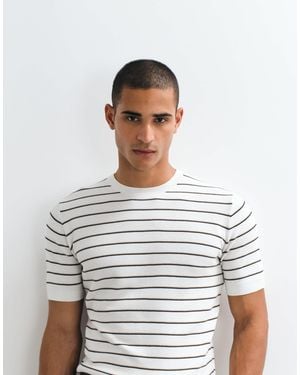 Mango Striped T-shirt - White