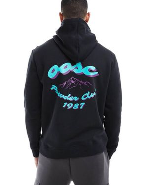 OOSC Sudadera Negra Con Capucha Powder Club De - Negro