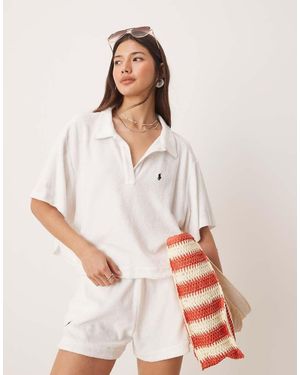 Polo Ralph Lauren Polo Terry Towling Short Set - White