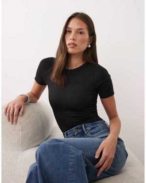 GOOD AMERICAN Sculpting Tee Bodysuit - Blue