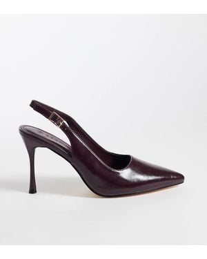 SEQWL Wide Fit Scarpe Con Tacco A Spillo E Cinturino Posteriore - Rosso