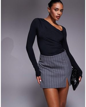 River Island Clean Belted Skort With Split - Blue