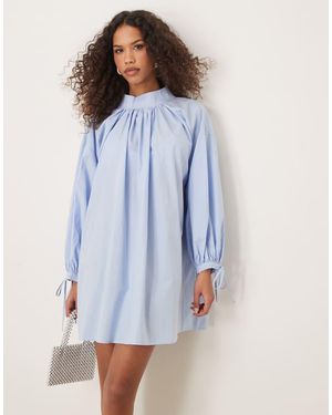 Ghospell Oversized Mini-Jurk - Blauw