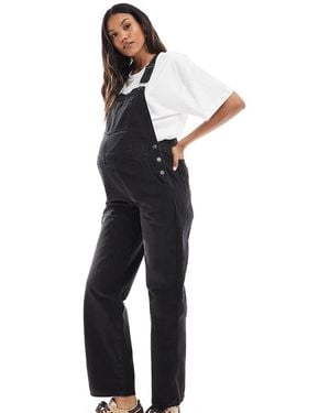 ASOS Asos Design Maternity Denim Dungaree - Black