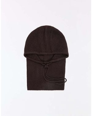 Bershka Knit Balaclava - Brown