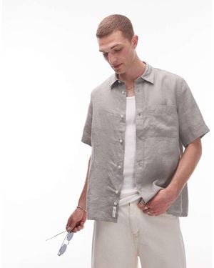 ARKET Camicia A Maniche Corte Vestibilità Comoda - Grigio