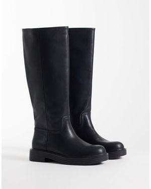 ASOS Cerys Chunky Pull On Riding Knee Boots - Black