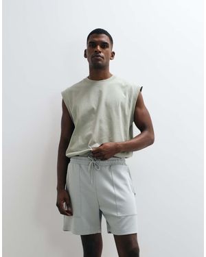 ASOS Oversized Fit Zip Jersey Shorts - Grey