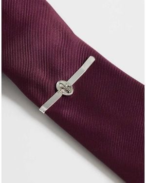 ASOS Fermacravatta Con Giglio Argentato Brunito - Viola