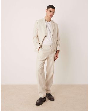 SELECTED Malik Linen Mix Regular Fit Trouser - Natural