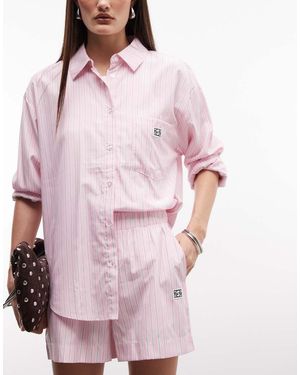 Noisy May Camisa Rosa Y Blanca A Rayas Extragrande De (Parte De Un Conjunto)