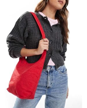 BAGGU Small Nylon Sling Shoulder Bag - Red