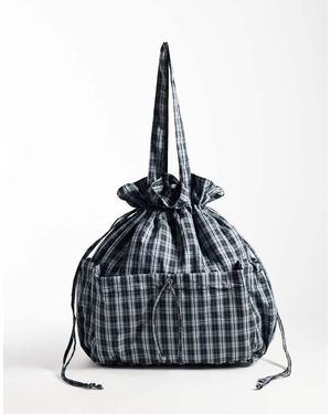 ASOS Ruched Pocket Tote Bag - Blue