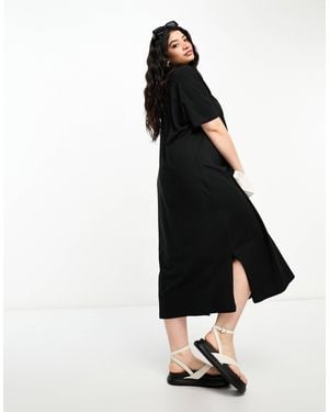 Vero Moda Oversized T-shirt Maxi Dress - Black