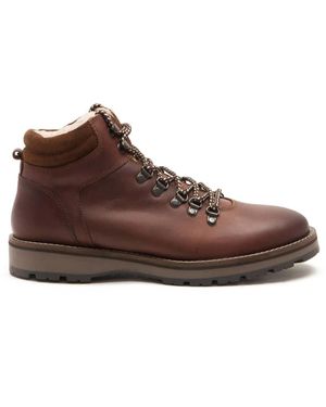 Thomas Crick Botines Tipo Senderista De Estilo Casual De Cuero Dekker De -Marrón