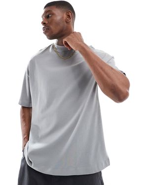 ASOS – hochgeschlossenes oversize-t-shirt - Grau
